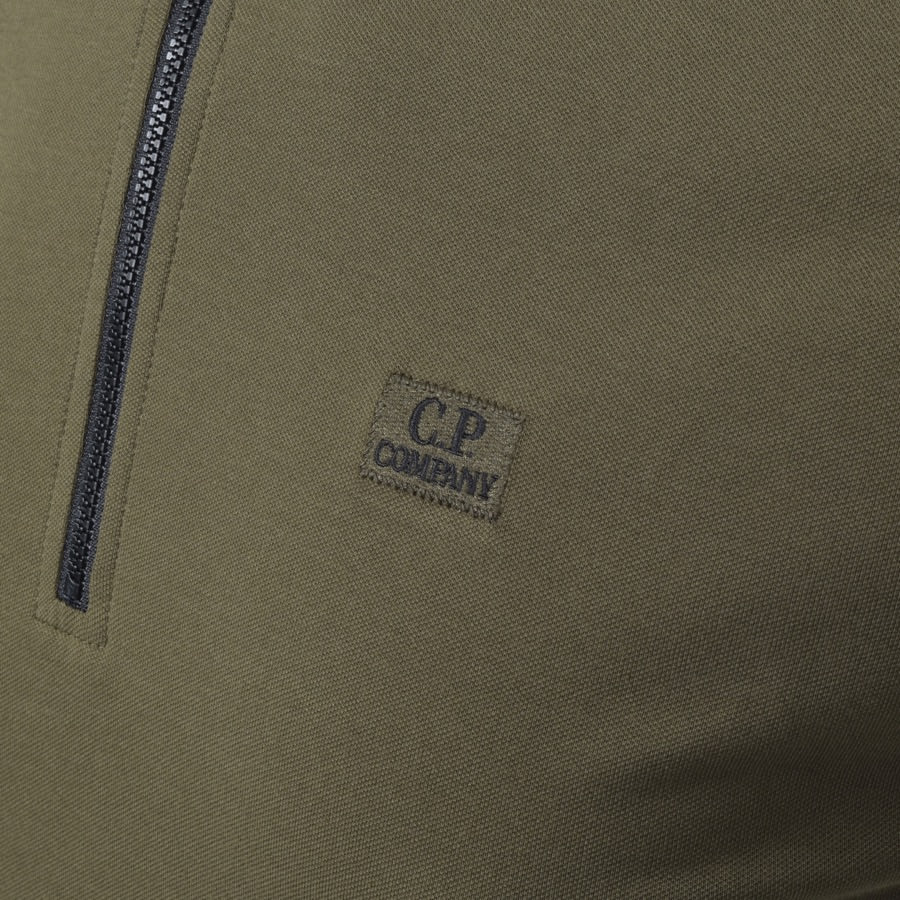 Alternative Image for ProductCP Company Logo Long Sleeved Polo Khaki3